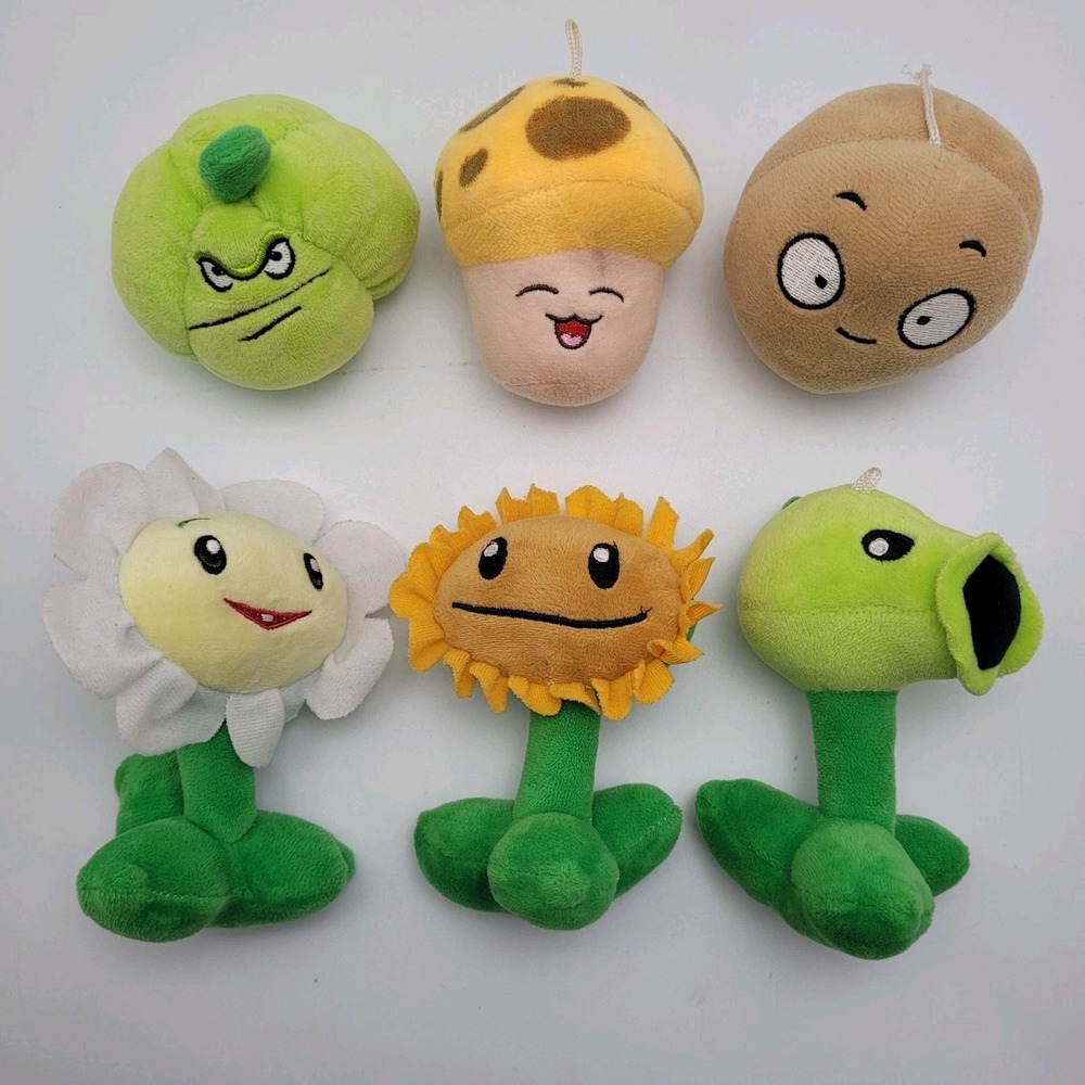 Plants Vs Zombies Plush Lot Of 6 Various Plants PVZ